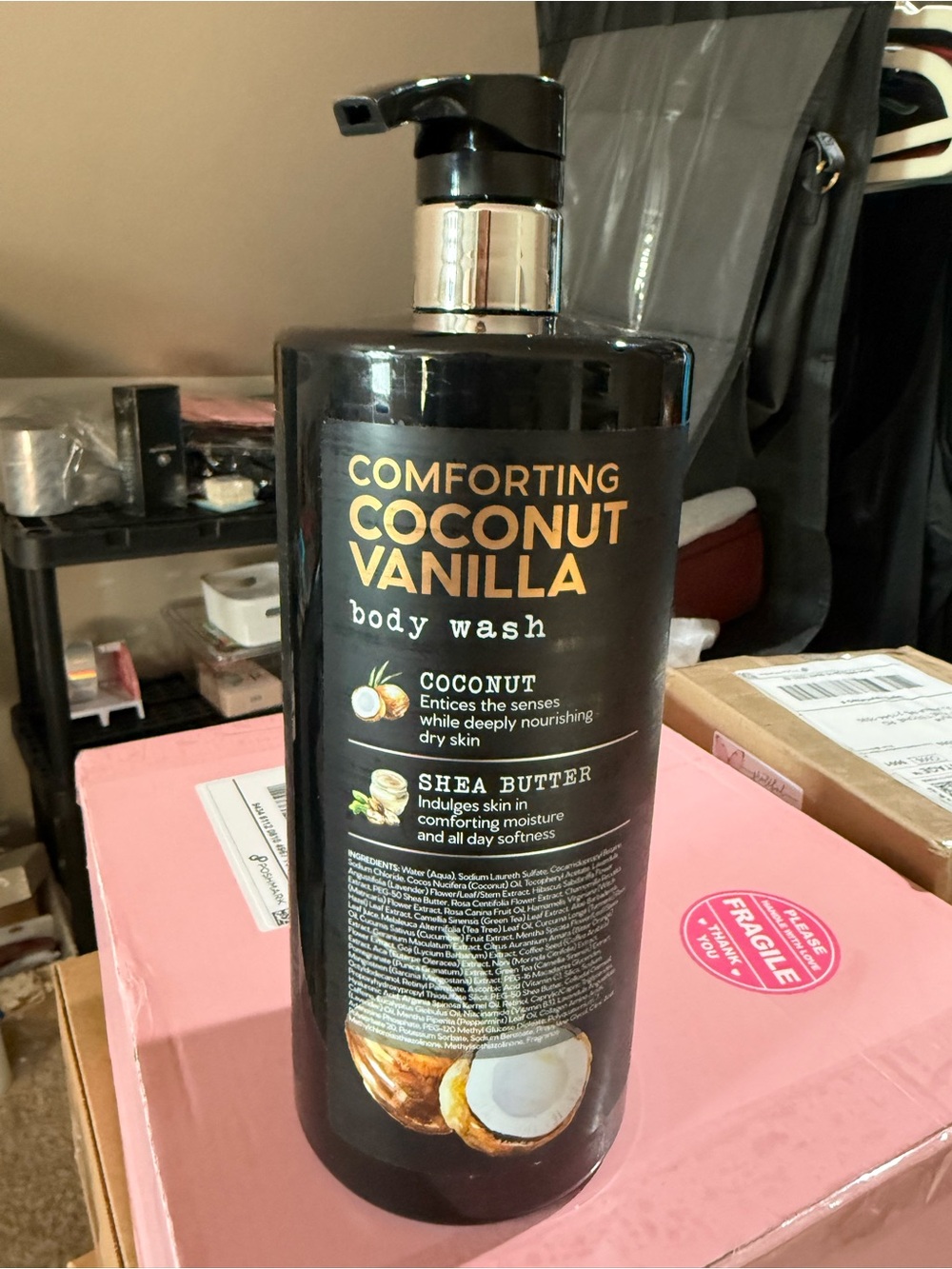Comforting Coconut Vanilla Body Wash - Black Bottle